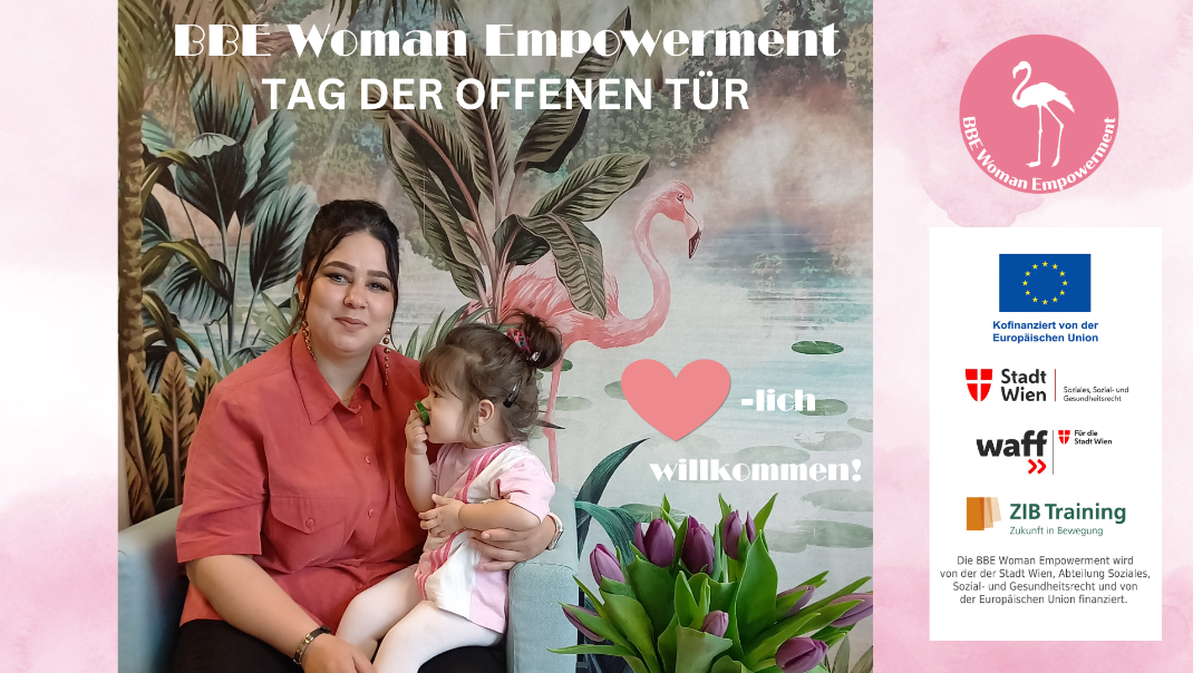 Plakat zum Titel mit Frau mit Tochter und exotischen Tieren im Hintergrund